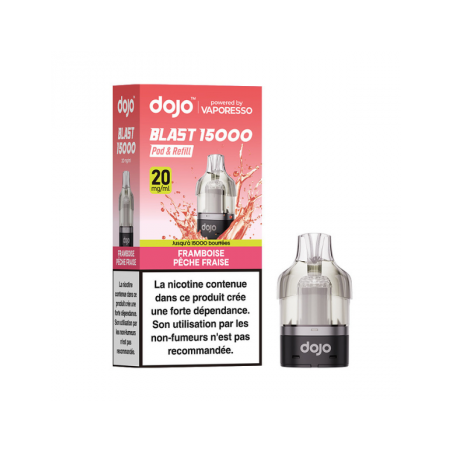 Framboise Pêche Fraise - Cartouche Dojo Blast - 10mL 20mg - Vaporesso