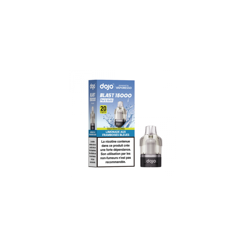 Limonade aux framboises bleus - Cartouche Dojo Blast - 10mL 20mg - Vaporesso