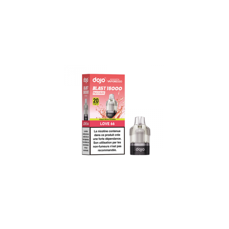 Love 66 - Cartouche Dojo Blast - 10mL 20mg - Vaporesso