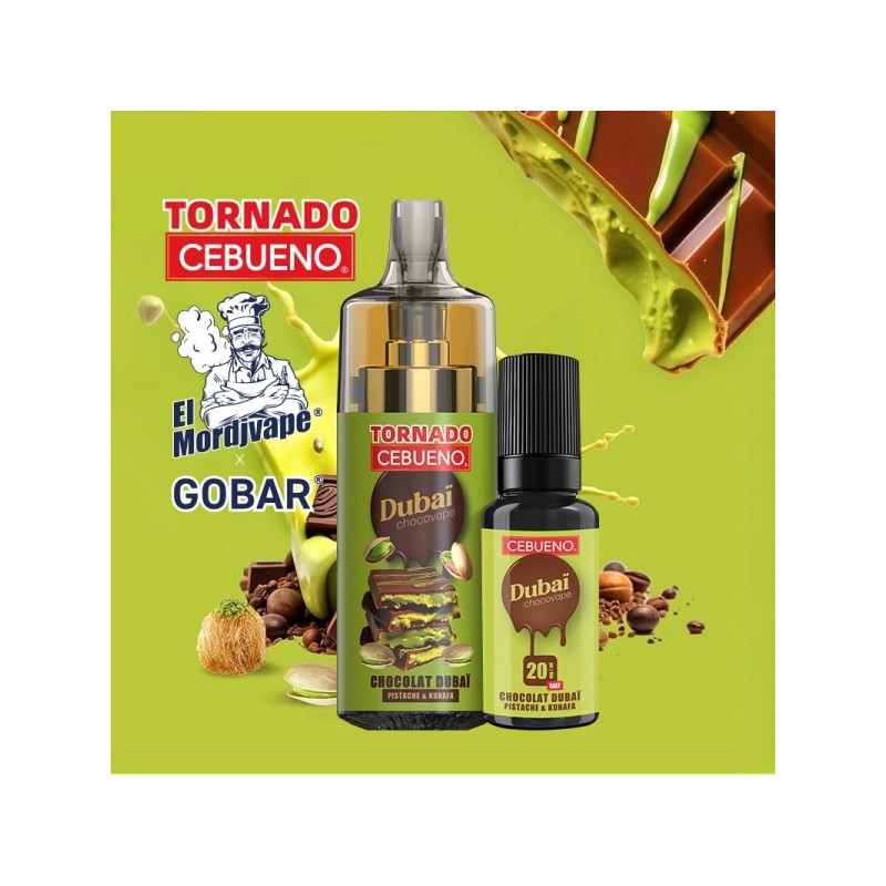 Chocolat Dubai - Tornado 10K 800mAh TPD EU Cebueno 10ml / 2% - Cebueno x Tornado 10K by Gobar