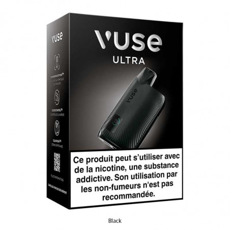 Kit Ultra Vuse | Batterie 530 mAh, E-cigarette Performante et Polyvalente black