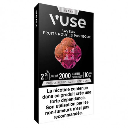 Recharges Ultra Vuse Fruits Rouges Pastèque | Pack 2 x 1000 bouffées