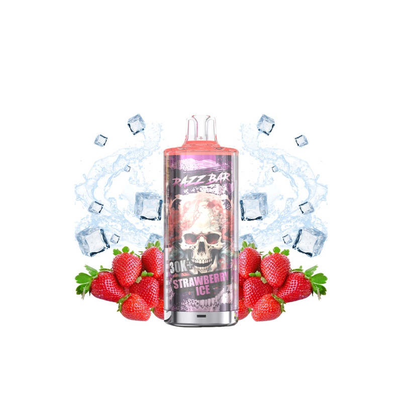 Strawberry Ice - Pack 30K 650mAh 20 2ml / 20mg - RazzBar