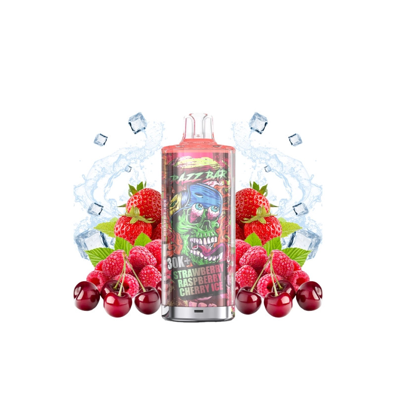 Strawberry Raspberry Cherry Ice - Pack 30K 650mAh 20 2ml / 20mg - RazzBar