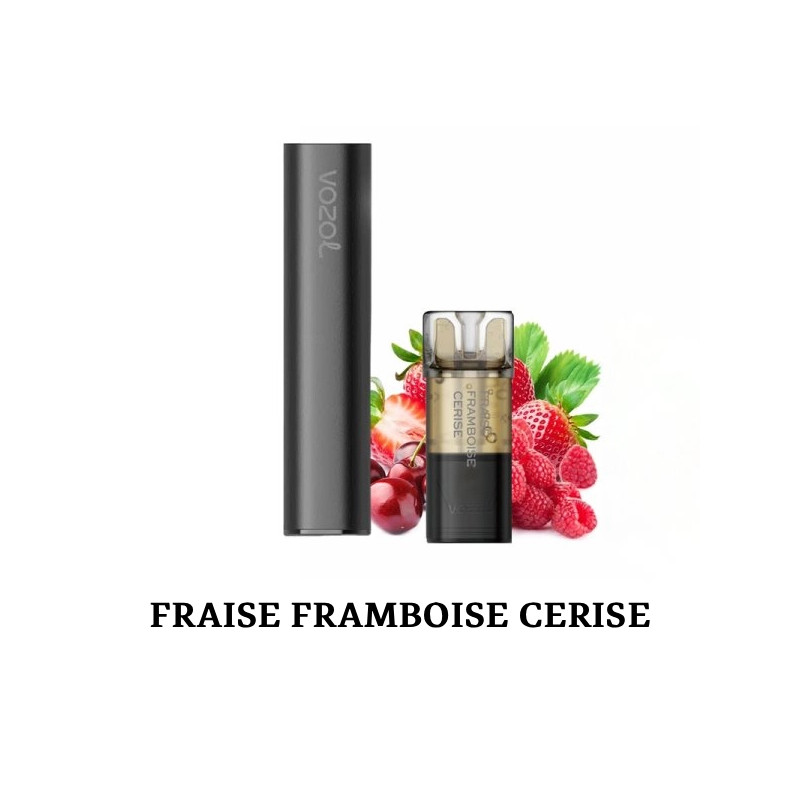 Fraise Framboise Cerise - Starter Kit Switch Pro Black Edition 10mg - Vozol
