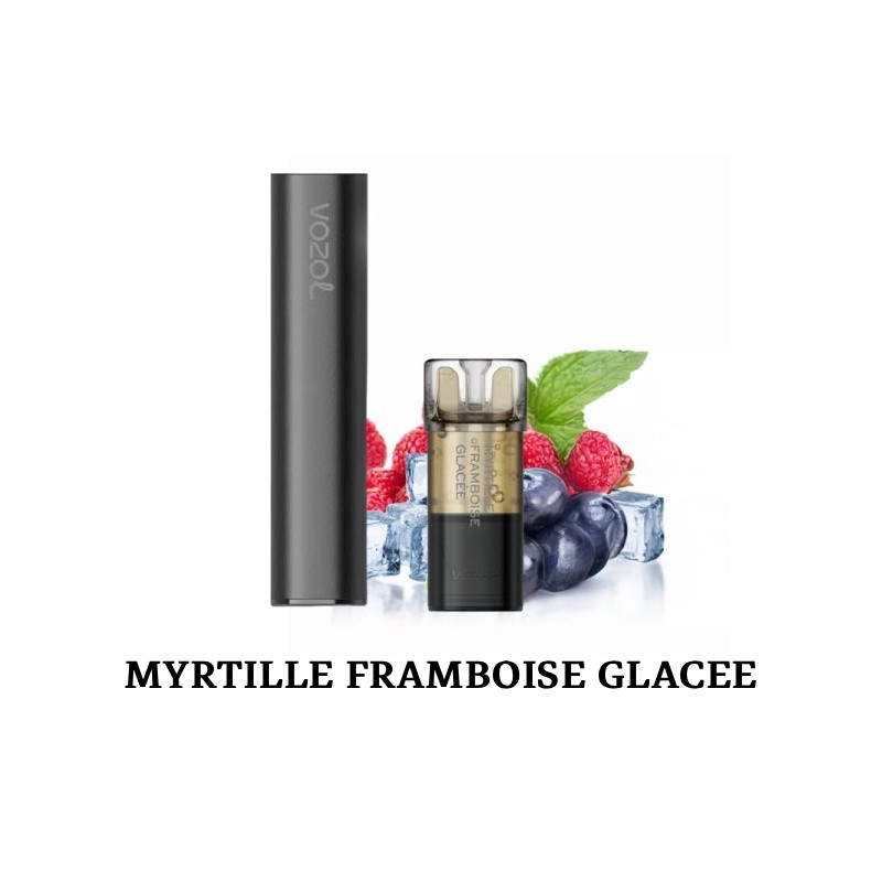 Myrtille Framboise Glacée - Starter Kit Switch Pro Black Edition 10mg - Vozol