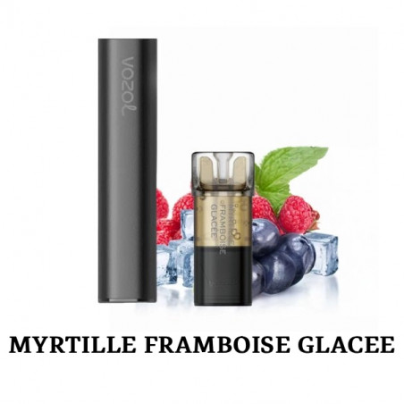 Myrtille Framboise Glacée - Starter Kit Switch Pro Black Edition 10mg - Vozol