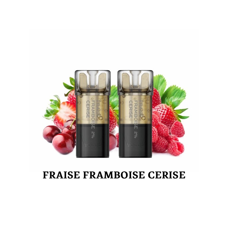 Fraise Framboise Cerise - 2 x Cartouches Pré-remplie Switch Pro 2ml - Vozol