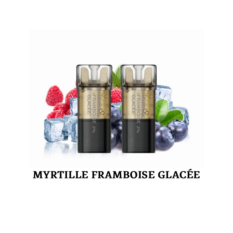 Myrtille Framboise Glacée - 2 x Cartouches Pré-remplie Switch Pro 2ml - Vozol
