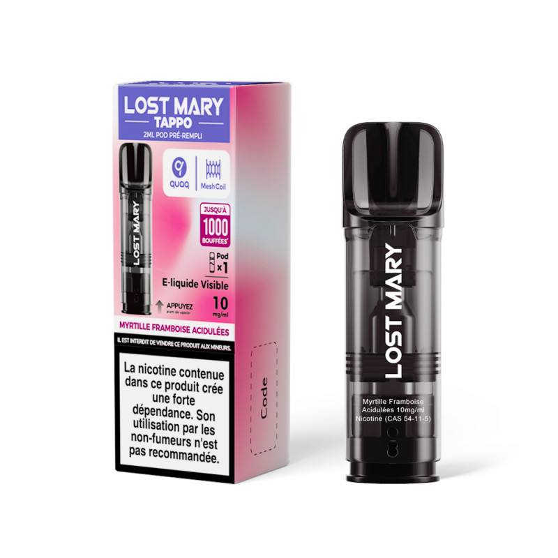 Myrtille Framboise Acidulée - Pod Tappo Air 2ml - Lost Mary