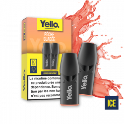 Pêche Glacée ePod - Yello - Vape Douce et Rafraîchissante au Goût de Pêche - 2 Cartouches
