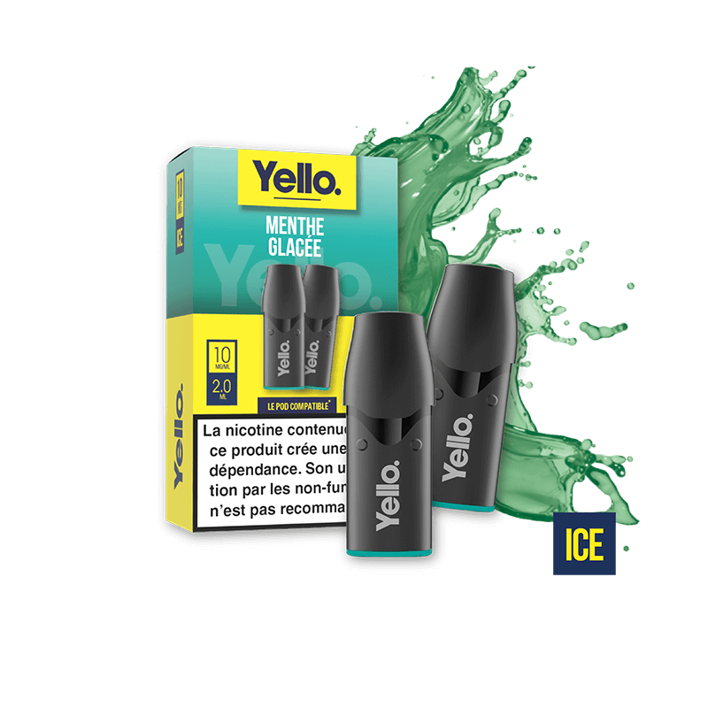 Menthe Glacée ePod - Yello - Vape Fraîche et Givrée avec Menthe Intense - 2 Cartouches