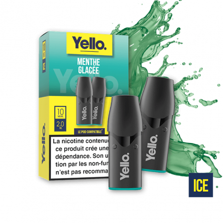 Menthe Glacée ePod - Yello - Vape Fraîche et Givrée avec Menthe Intense - 2 Cartouches