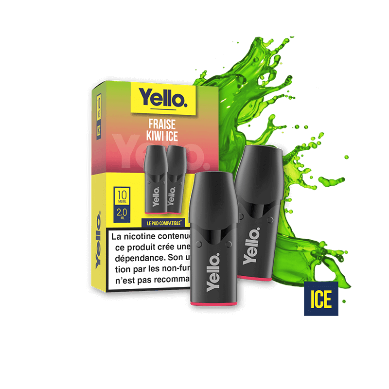 Fraise Kiwi ePod - Yello - Vape Fruitée et Rafraîchissante au Goût Fraise et Kiwi - 2 Cartouches
