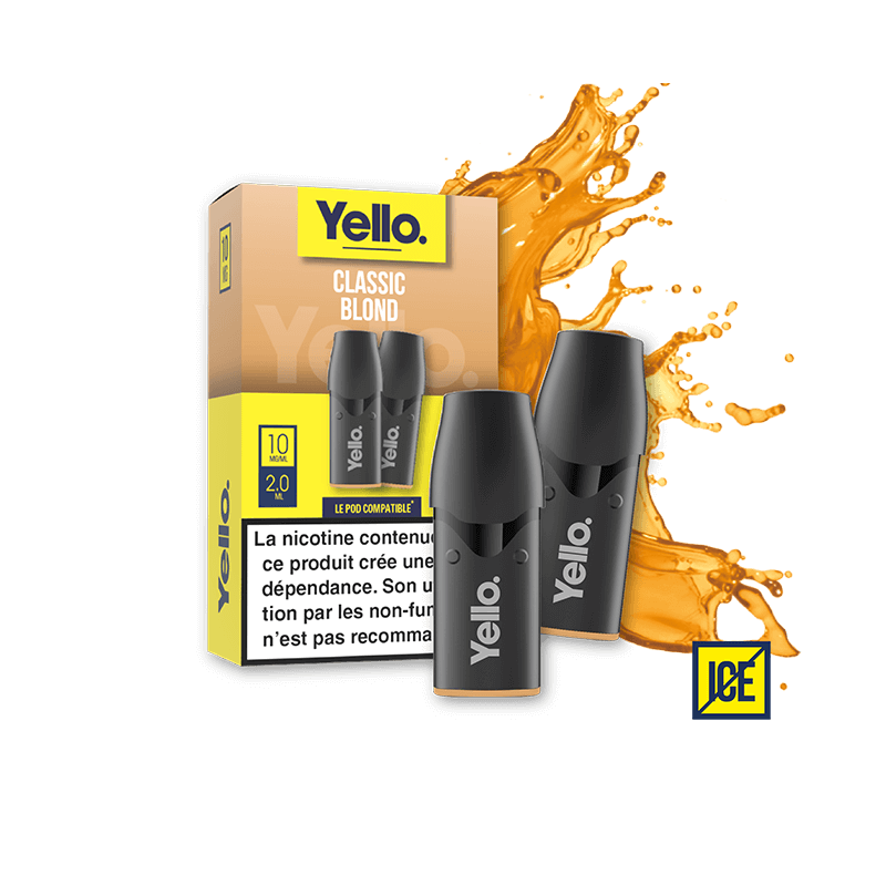 Classic Blond ePod - Yello - Vape Authentique au Goût Tabac Classique - 2 Cartouches