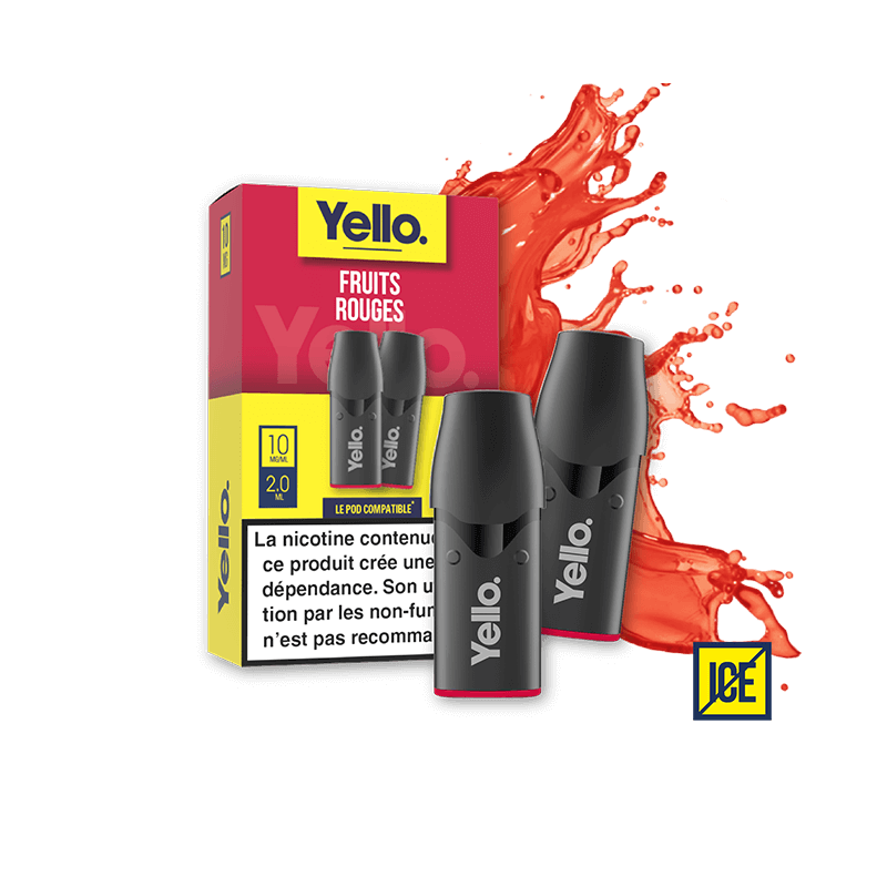 Fruits Rouges ePod - Yello - Vape Fruitée et Savoureuse avec Baies Rouges - 2 Cartouches
