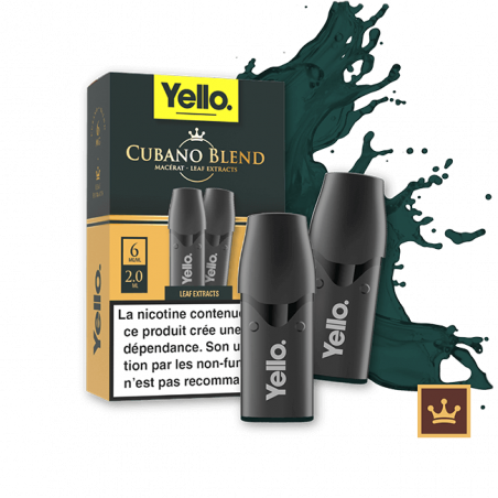 Cubano Blend ePod - Yello - Vape Authentique au Goût Tabac Classique - 2 Cartouches