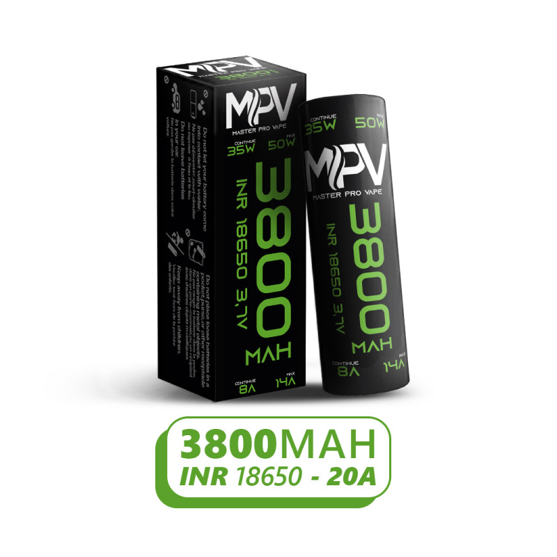 Accus MPV - 2800 mAh - INR 18650 - 20a - MG Vape