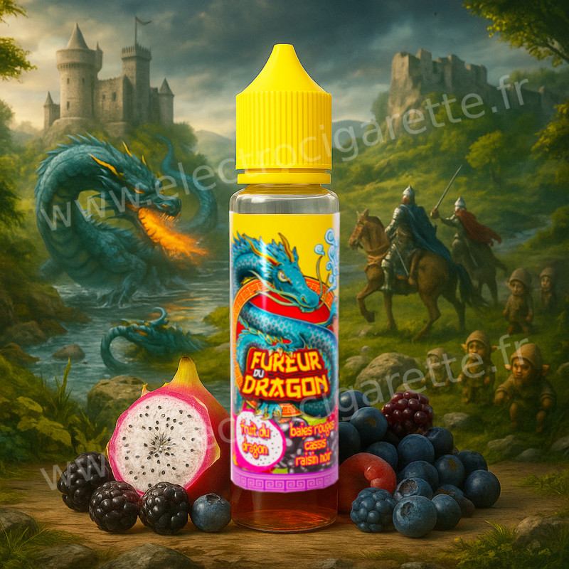 Fruit Du Dragon Baies Rouges Cassis Raisin Noir - Fureur Du Dragon - Le Vapoteur Breton - 50ml