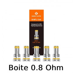 Boite de 5 x Résistances B MTL Series 0.8? - Geekvape