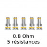 Pack de 5 x Résistances B MTL Series 0.8? - Geekvape