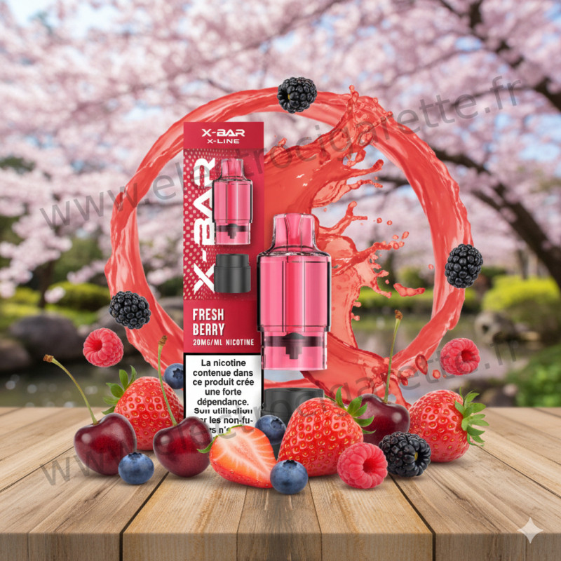Fresh Berry - Cartouche Pod Pré-remplie X-Line 15k - X-Bar