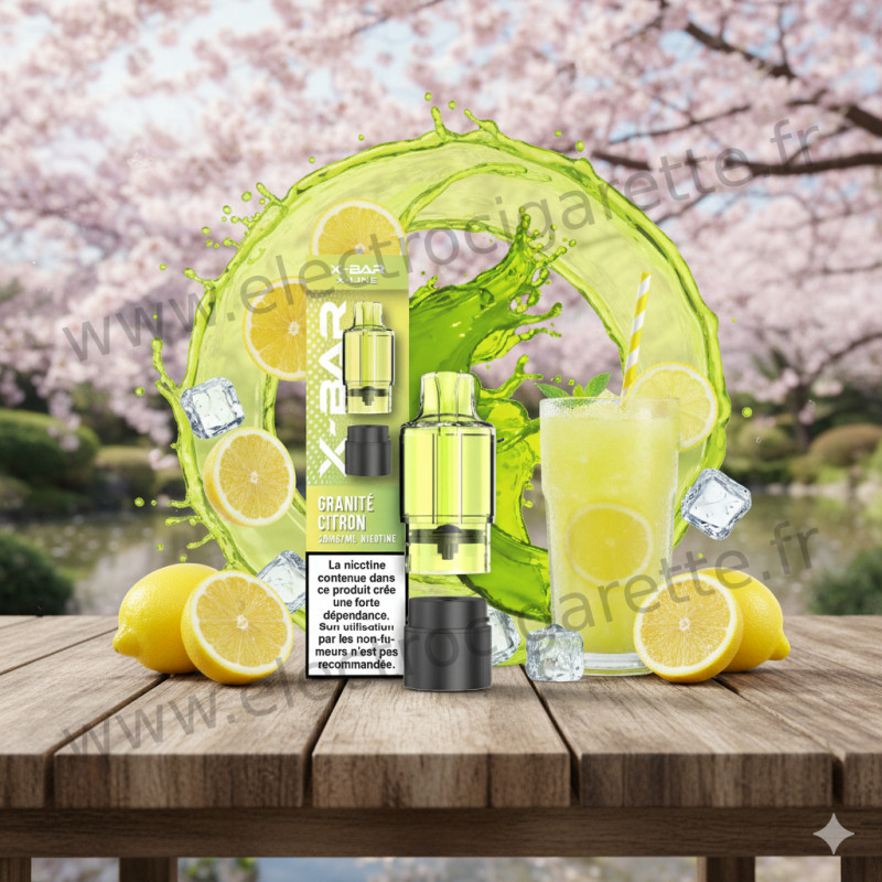 Lemon Granita - Cartouche Pod Pré-remplie X-Line 15k - X-Bar