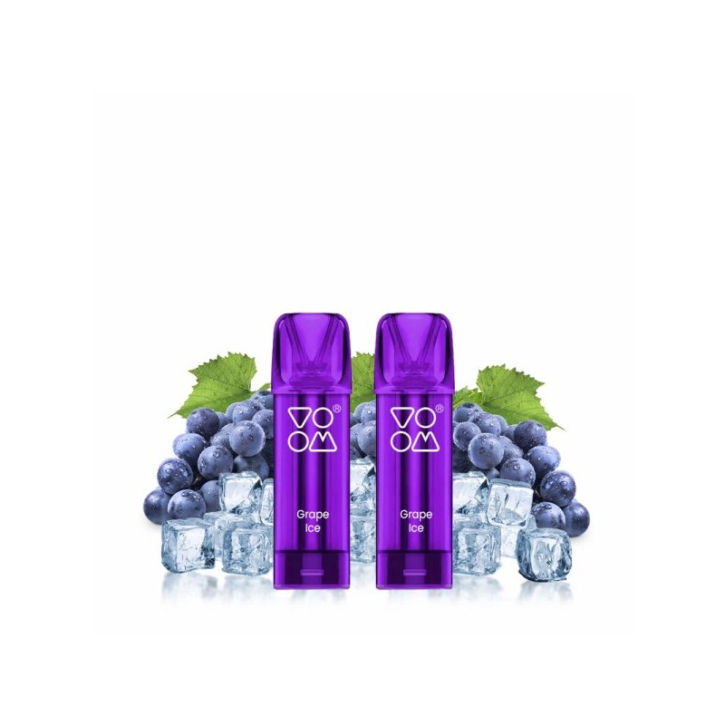 Grape Ice - 2 x Cartouches Pré-remplies Vapilo 800Puffs 20mg 2ml - Voom