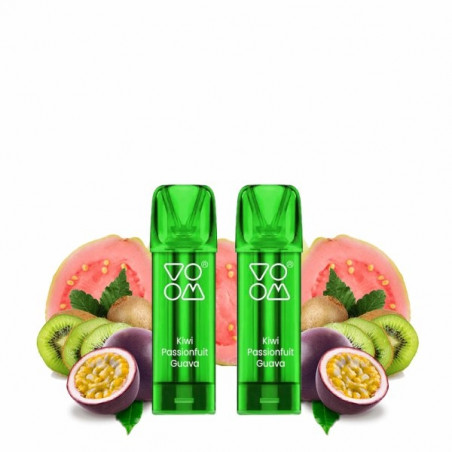 Kiwi Passion fruit Guava - 2 x Cartouches Pré-remplies Vapilo 800Puffs 20mg 2ml - Voom