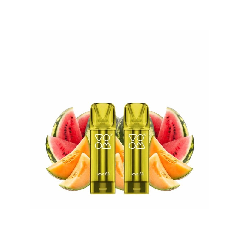 Love 66 - 2 x Cartouches Pré-remplies Vapilo 800Puffs 20mg 2ml - Voom
