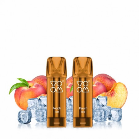 Peach Ice - 2 x Cartouches Pré-remplies Vapilo 800Puffs 20mg 2ml - Voom