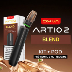 Blend Black Leather - Kit Artio 2 avec Pod 2ml 18mg - Oxva