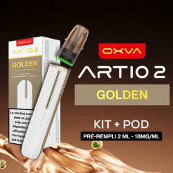 Golden Pearly White - Kit Artio 2 avec Pod 2ml 18mg - Oxva