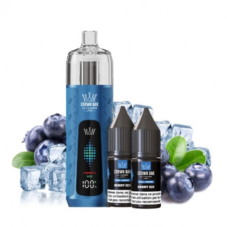 Berry Ice - Kit Refill Pro 1000mAh 2x10ml 6mg - Crown Bar Al Fakher