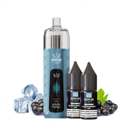 Blackcurrant Ice - Kit Refill Pro 1000mAh 2x10ml 6mg - Crown Bar Al Fakher