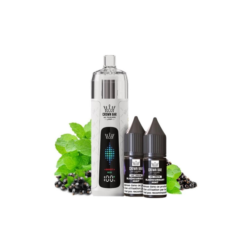 Blackcurrant Mint - Kit Refill Pro 1000mAh 2x10ml 6mg - Crown Bar Al Fakher