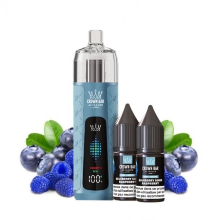 Blueberry Sour Raspberry - Kit Refill Pro 1000mAh 2x10ml 6mg - Crown Bar Al Fakher