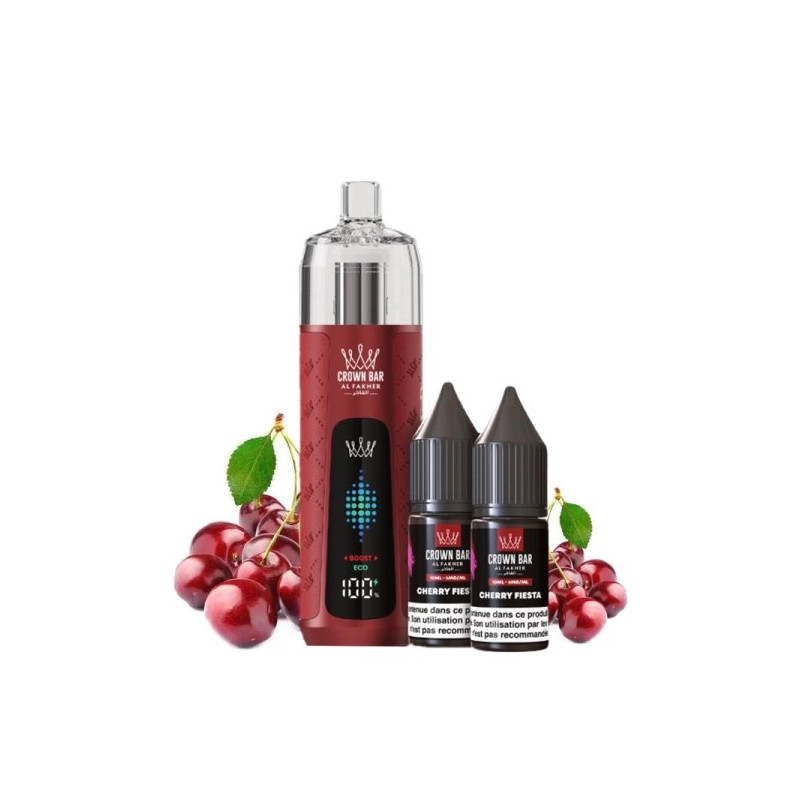 Cerise Fiesta - Kit Refill Pro 1000mAh 2x10ml 6mg - Crown Bar Al Fakher