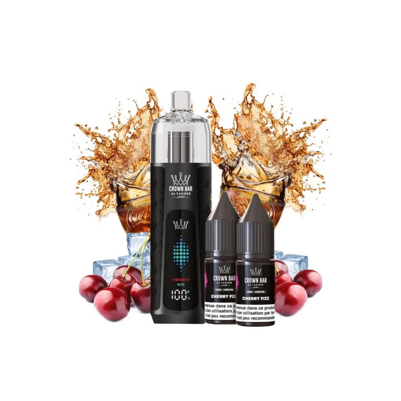 Cerise Fizz - Kit Refill Pro 1000mAh 2x10ml 6mg - Crown Bar Al Fakher