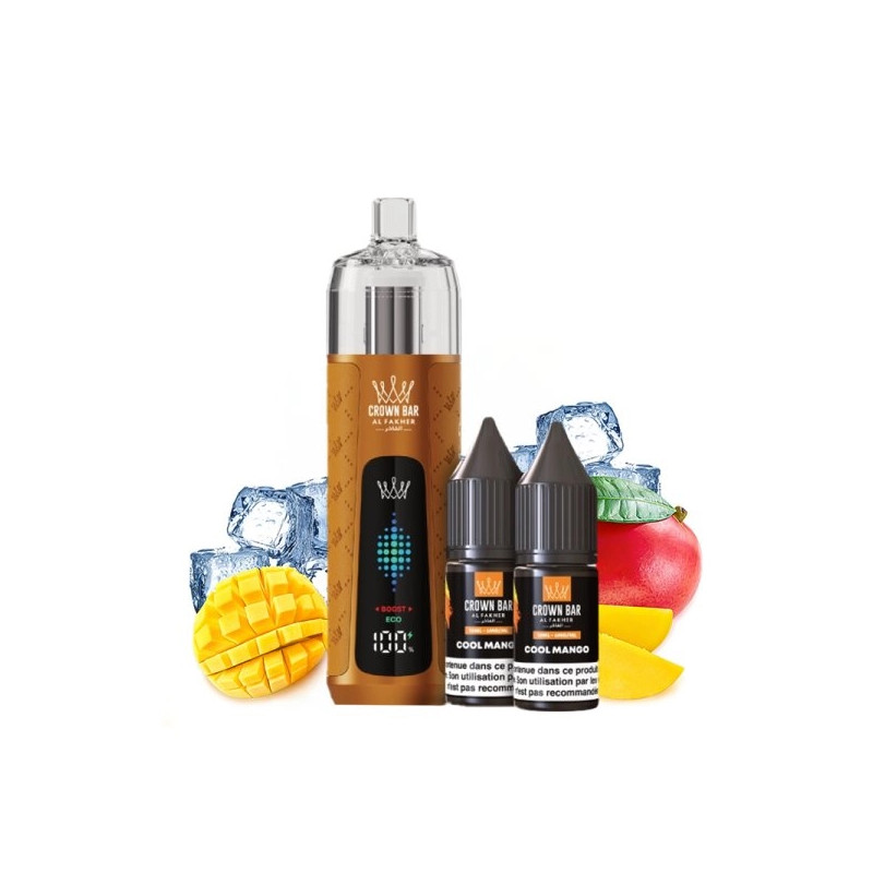 Cool Mango - Kit Refill Pro 1000mAh 2x10ml 6mg - Crown Bar Al Fakher