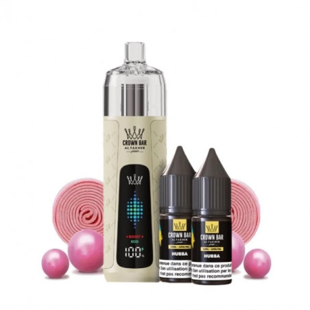 Hubba - Kit Refill Pro 1000mAh 2x10ml 6mg - Crown Bar Al Fakher