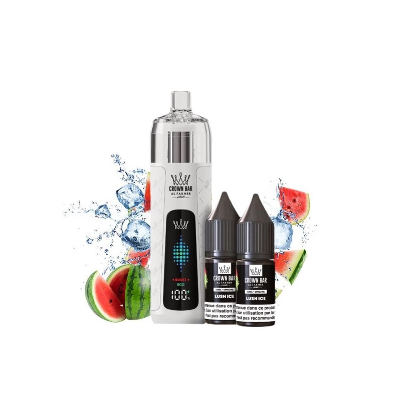 Lush Ice - Kit Refill Pro 1000mAh 2x10ml 6mg - Crown Bar Al Fakher