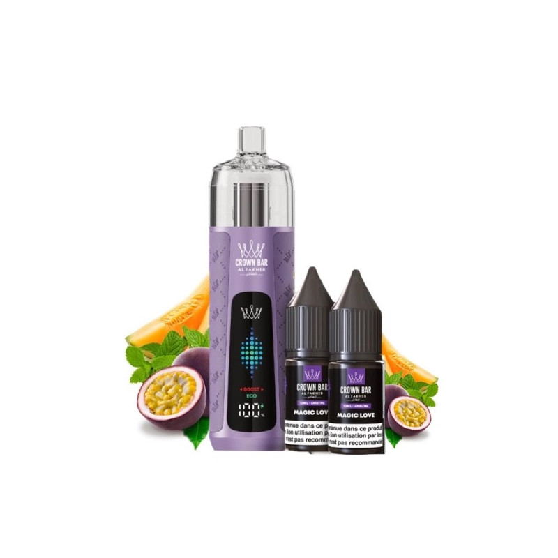 Magic Love - Kit Refill Pro 1000mAh 2x10ml 6mg - Crown Bar Al Fakher