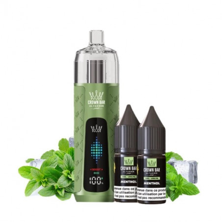 Menthol - Kit Refill Pro 1000mAh 2x10ml 6mg - Crown Bar Al Fakher