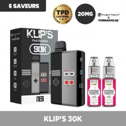 Strawberry Raspberry Cherry - NES - Klip's 30k 2200mAh 7ml / 20mg - Fumytech x Tornadoliq