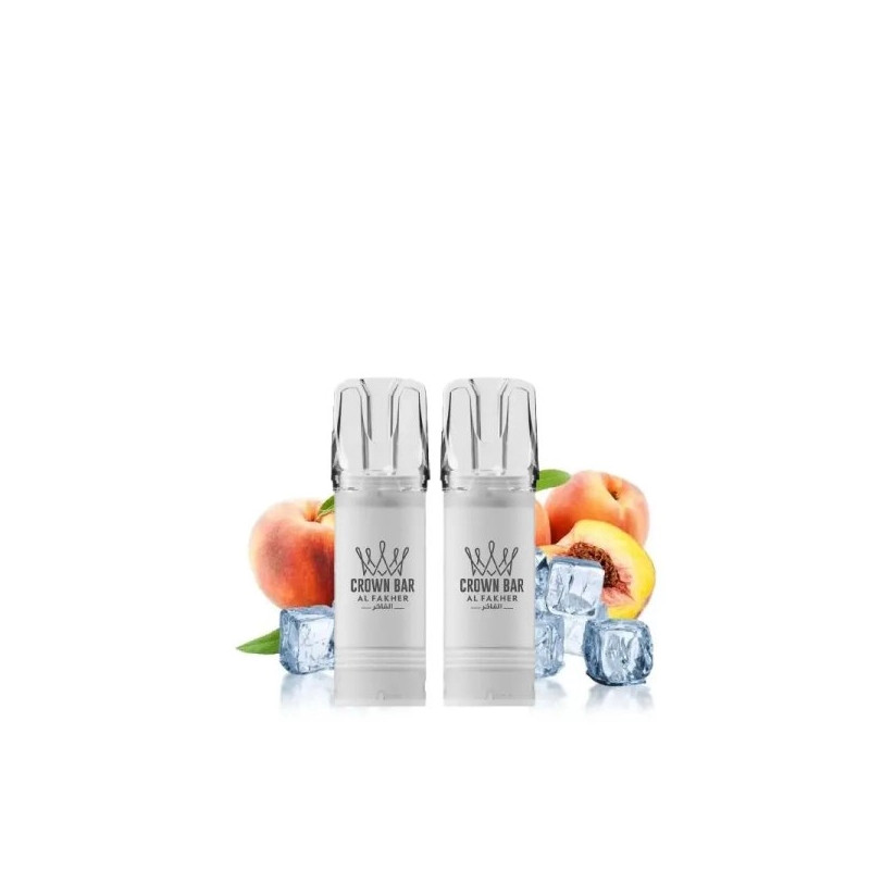 Peach Ice - Cartouches Crown Bar 600 MTL 20mg 2ml - Al Fakher