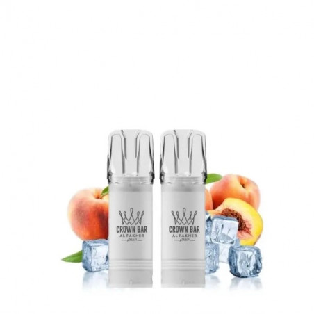 Peach Ice - Cartouches Crown Bar 600 MTL 20mg 2ml - Al Fakher