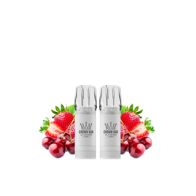 Strawberry Cherry - Cartouches Crown Bar 600 MTL 20mg 2ml - Al Fakher