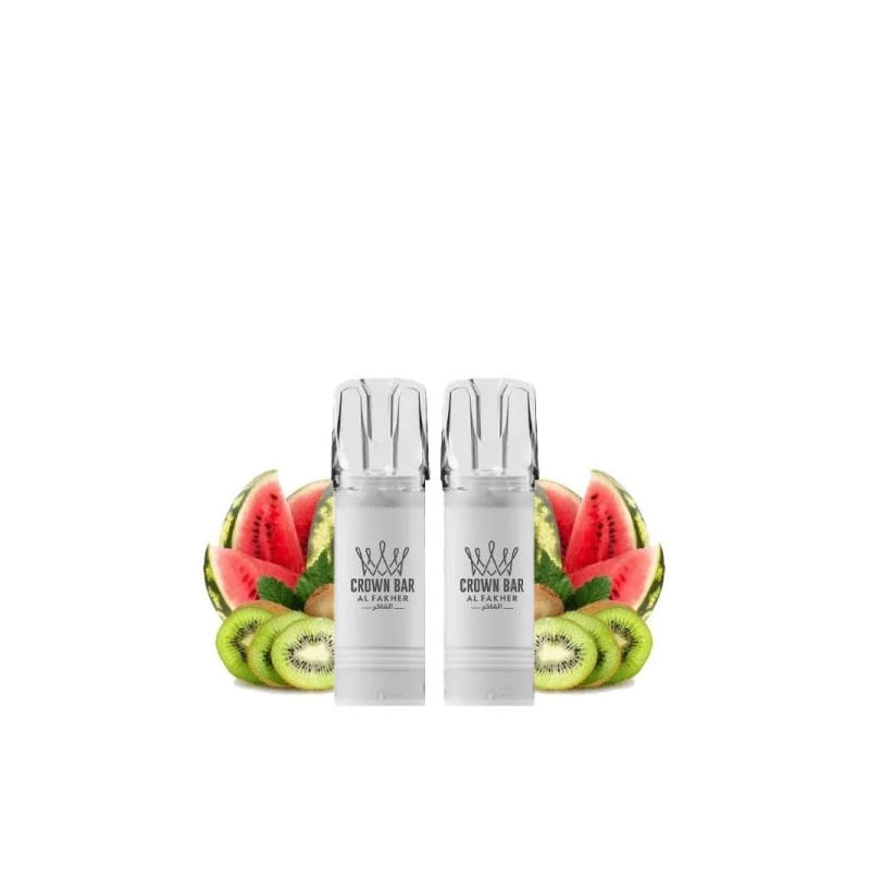 Watermelon Kiwi - Cartouches Crown Bar 600 MTL 20mg 2ml - Al Fakher
