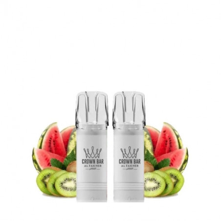 Watermelon Kiwi - Cartouches Crown Bar 600 MTL 20mg 2ml - Al Fakher